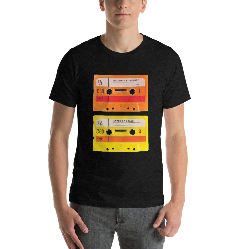 "Naughty by Nature Saved by Grace" Unisex T-Shirt